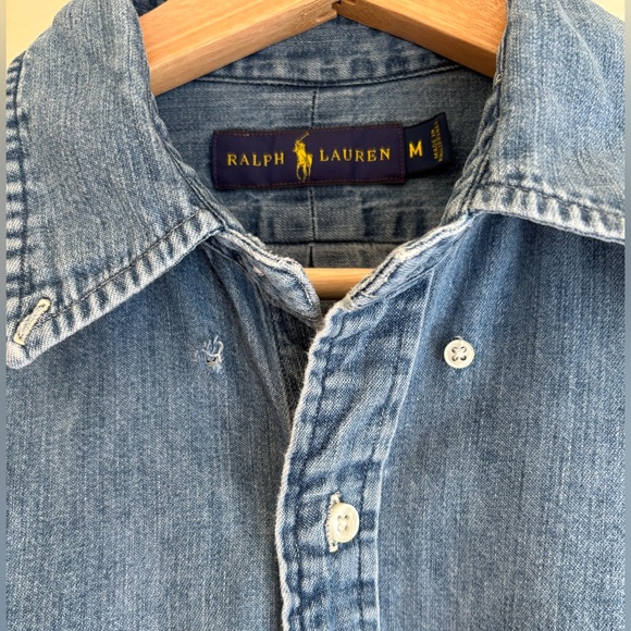 Ralph Lauren Women’s Blue Denim Shirt - Medium - Picture 2 of 5